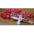 Rosary - 6mm red faceted fire-polished glass beads