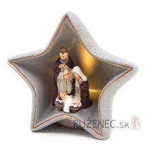 Nativity Scene - LED lights - 9x10x5cm