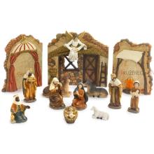 Nativity Figure Set - 10cm + house