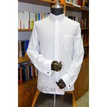 White Clergy shirt - cuff buttons