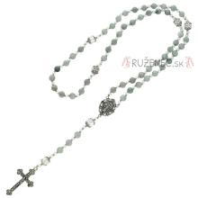 Exclusive Rosary on elastic - gray jadeitepearls