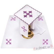 Mass linen set - cross - purple