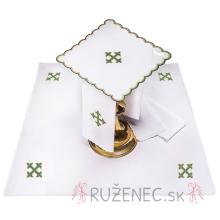 Altarwäsche linen set - Kreuz - grüne