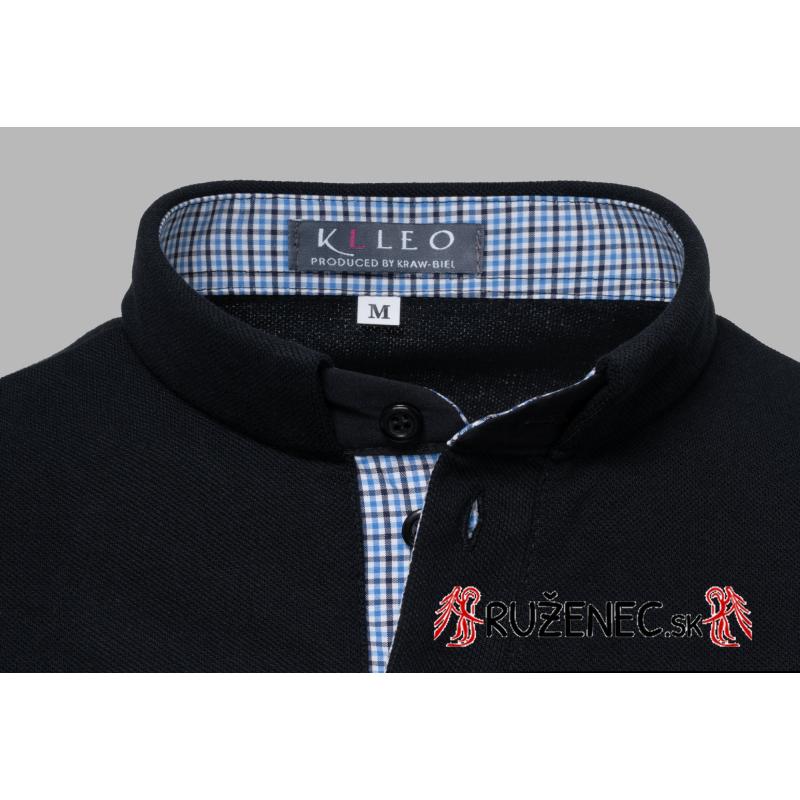 Clergy polo shirt with short sleeves black
