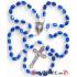 Rosary - blue pearlescent beads 5x7mm