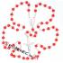 Rosary- Red Glass hearts - 6mm