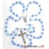 Rosary - 6mm blue faceted fire-polished glass beads