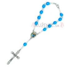 Auto rosary - light blue