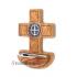 Holy water font - olive wood - 13cm