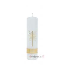 Mass candle decorated - 0.5kg - Cross