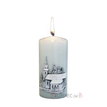 Christmas candle - 6cm x 12cm - sage