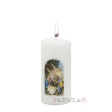 Christmas candle - 6cm x 12cm - holy family