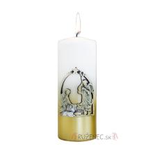 Christmas candle - 6cm x 15cm - holy family